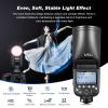 Godox V1 PRO N Flash for Nikon, Godox V1 PRO-N TTL Flash 2980mAh 76W 1/8000s HSS 1.3s Recycle Time 2.4G Wireless HSS 500 Full Power Flashes view 4