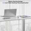 2.5 inch Power Grommet,20W USB-C Charging,1 Outlet with 2 USB C,1 USB Port,Furniture Flush Mount for Desktop,Recessed Power Strip,Workspace Essential Desk Outlet (White, 6 FT) view 3