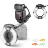 NEEWER RF1-S Marco Ring Flash Light Compatible with Sony Camera, 76Ws GN15 5600K TTL Lighting, 1-1/128 Output Front/Rear Curtain Sync Color Gels Lens Adapter Rings for Macro Photography Studio Photo view 1