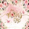 10x8ft Happy Mother's Day Backdrop Floral Golden Dots Mothers Day Birthday Photography Background for Women Thanks Mother's Day Photo Booth Props 062 view 3
