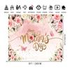 10x8ft Happy Mother's Day Backdrop Floral Golden Dots Mothers Day Birthday Photography Background for Women Thanks Mother's Day Photo Booth Props 062 view 4