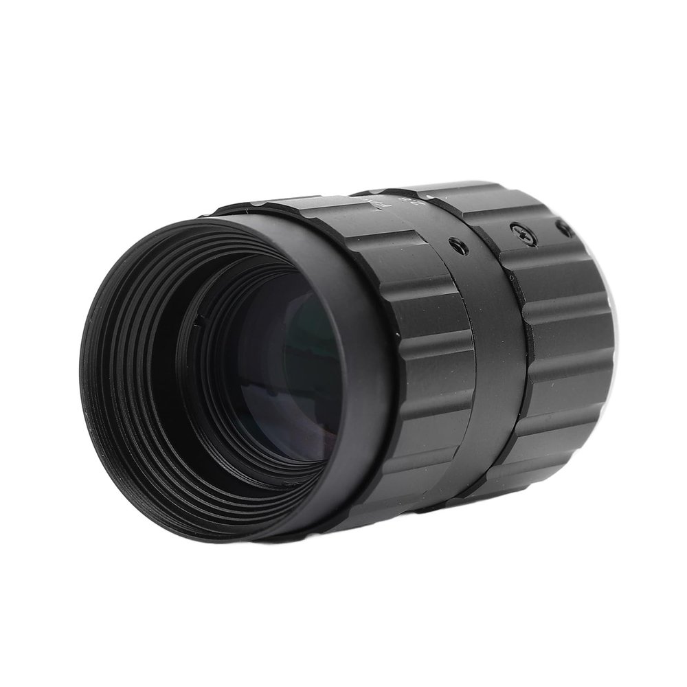 12MP HD Manual Aperture Camera Lens C Mount, Aluminum Alloy Industrial Telephoto Lens for Accurate Control, Ideal for Various Recording Conditions, Compatible with 2/3in Sensor