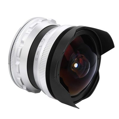 7.5MM F2.8 Fis Camera Lens - Upgrade for Clearer Images, B E Mount for 000/A6000/A6300/A6500/ Series (Silver)