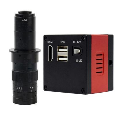 1080P FHD Digital Microscope HDMI Electronic Industrial Microscope Camera for Phone Repair Soldering & 180X C-Mount Lens