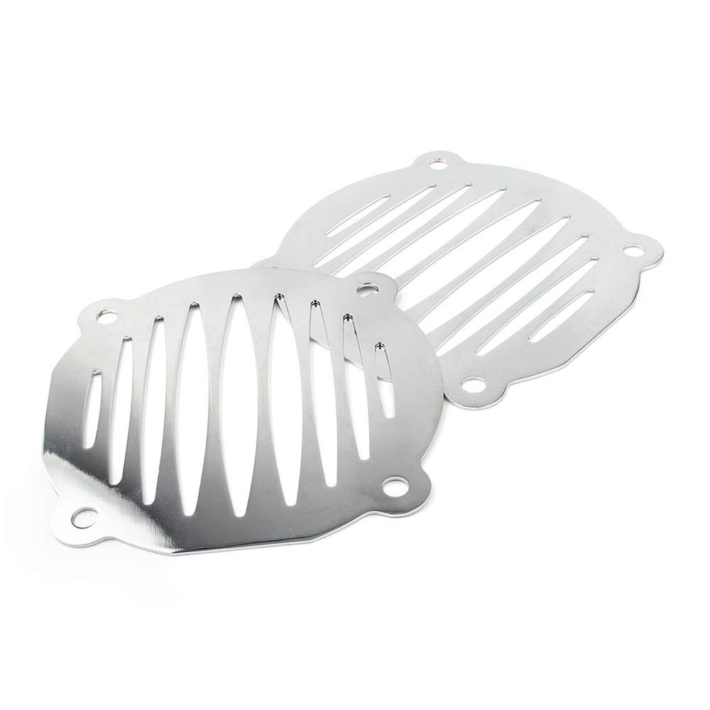 BACAR Rbanna1 Motorcycle Fairing Speaker Grill Covers Front Speaker Grill for Harley -Davidson FLHT Models 2000-2013 Chrome
