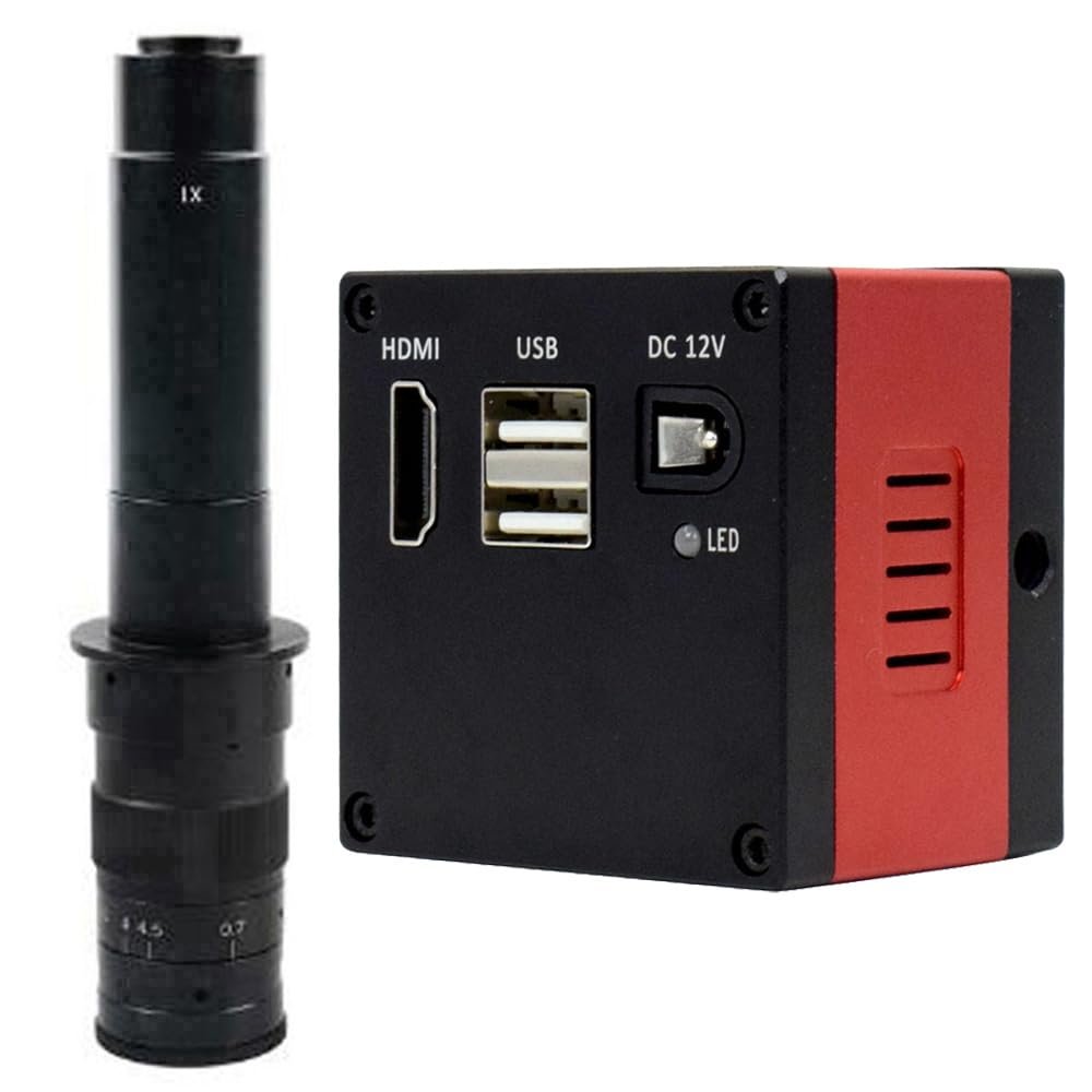 1080P FHD Digital Microscope HDMI Electronic Industrial Microscope Camera for Phone Repair Soldering & 300X C-Mount Lens