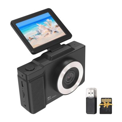Andoer 1080P Digital Camera for Kids Digital Video Camera 48MP 2.8 Inch Rotatable IPS Screen Auto Focus 16X Zoom with LED Fill Light 32GB TF Card USB Card Reader Birthday Gift for Teens Friends
