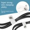 50 Pcs 5/8 Inch White Nylon Screw Mounting R-type Cable Clip Wire Clamp, 16mm Cable Clip Wire Clamp for Wire Management, Stainless Steel Screws Included view 2