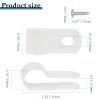 50 Pcs 5/8 Inch White Nylon Screw Mounting R-type Cable Clip Wire Clamp, 16mm Cable Clip Wire Clamp for Wire Management, Stainless Steel Screws Included view 3