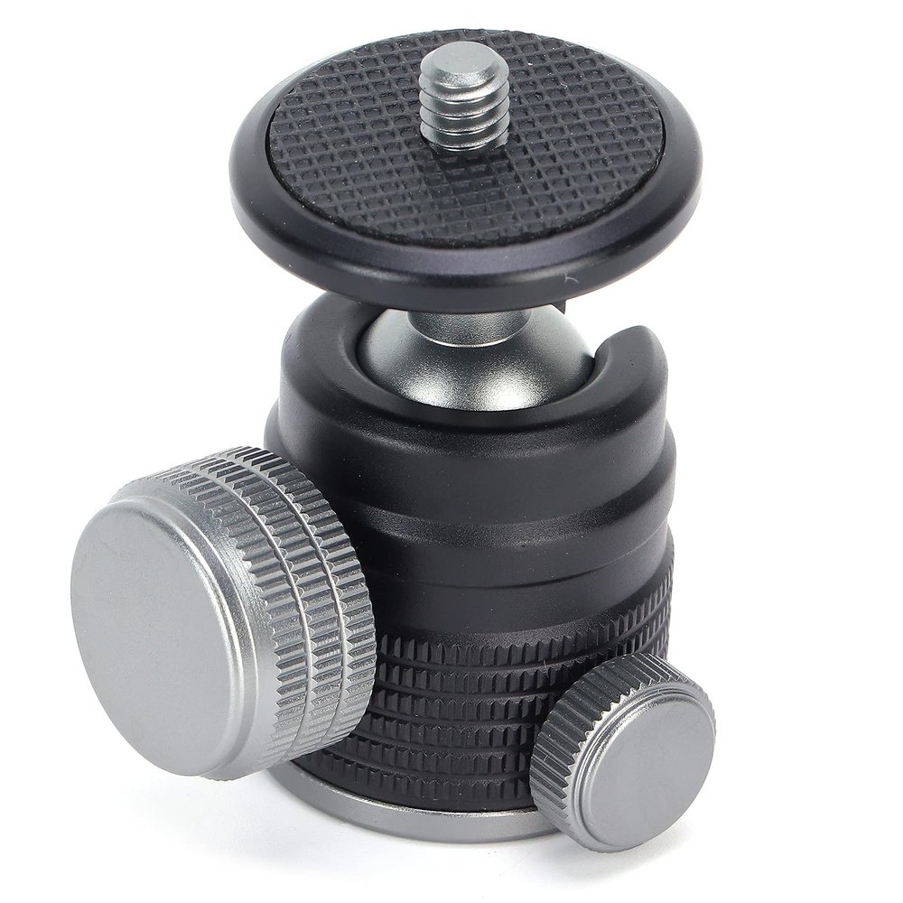 360 Compact Aluminum B Head with Hot Shoe Mount A for Cameras, Easy Angle Adjustment and Versatile Compatibility