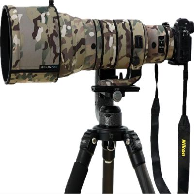 ROLANPRO Camouflage Lens Cover for Nikon Z 400mm F2.8 TC VR S Raincover Lens Protection Sleeve Case Clothing#4 All-Terrain Camo Waterproof