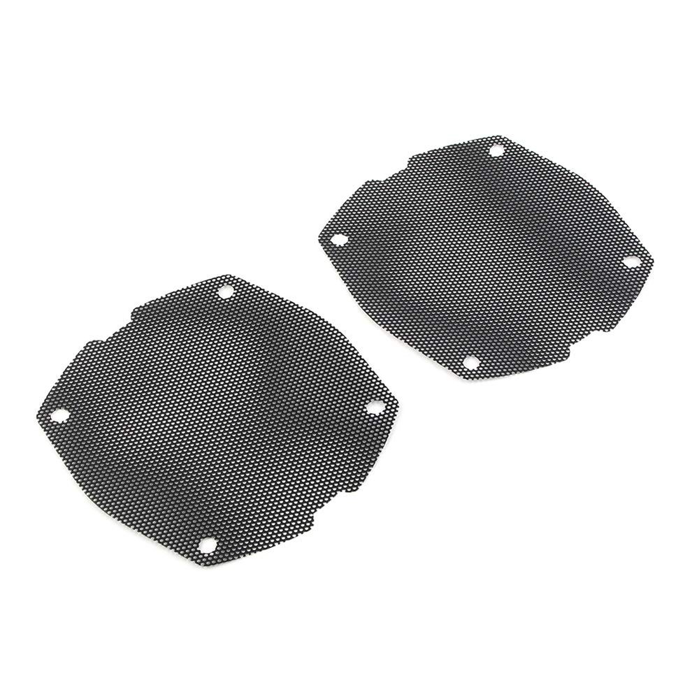 BACAR Rbanna1 Motorbike Black Front Fairing Speaker Mesh Gilles 4-Hole Gills Cover Guards for Harley Electra Glide FLH 1998-2013
