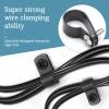 50 Pcs 5/8 Inch Black Nylon Screw Mounting R-type Cable Clip Wire Clamp, 16mm Cable Clip Wire Clamp for Wire Management, Stainless Steel Screws Included view 2