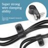 50 Pcs 1/3 Inch Black Nylon Screw Mounting R-type Cable Clip Wire Clamp, 8.4mm Cable Clip Wire Clamp for Wire Management, Stainless Steel Screws Included view 2