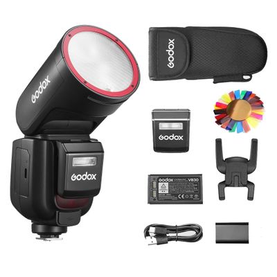 Godox V100C Flash for Canon Camera,Round Head Camera Flash Speedlite,TTL Touch Screen