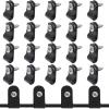 100 Pcs 1/8 Inch Black Nylon Screw Mounting R-type Cable Clip Wire Clamp, 3.3mm Cable Clip Wire Clamp for Wire Management, Stainless Steel Screws Included view 1