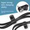 100 Pcs 1/8 Inch Black Nylon Screw Mounting R-type Cable Clip Wire Clamp, 3.3mm Cable Clip Wire Clamp for Wire Management, Stainless Steel Screws Included view 2