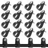 100 Pcs 1/2 Inch Black Nylon Screw Mounting R-type Cable Clip Wire Clamp, 13.2mm Cable Clip Wire Clamp for Wire Management, Stainless Steel Screws Included view 1
