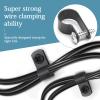 100 Pcs 1/2 Inch Black Nylon Screw Mounting R-type Cable Clip Wire Clamp, 13.2mm Cable Clip Wire Clamp for Wire Management, Stainless Steel Screws Included view 2
