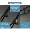 100 Pcs 1/3 Inch Black Nylon Screw Mounting R-type Cable Clip Wire Clamp, 8.4mm Cable Clip Wire Clamp for Wire Management, Stainless Steel Screws Included view 4