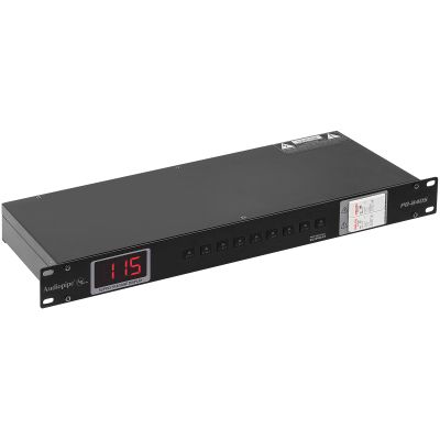 Audiopipe Pro Audio Power Sequence Controller (PD-840S), 40A Surge Protection, 8 Outlets, Digital LCD Display, Rack Mount, for Electrical Appliances, Home Theater, Stage, Studio Use