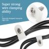100 Pcs 1/8 Inch White Nylon Screw Mounting R-Type Cable Clip Wire Clamp, 3.3mm Cable Clip Wire Clamp for Wire Management, Stainless Steel Screws Included view 2