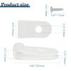 100 Pcs 1/8 Inch White Nylon Screw Mounting R-Type Cable Clip Wire Clamp, 3.3mm Cable Clip Wire Clamp for Wire Management, Stainless Steel Screws Included view 3