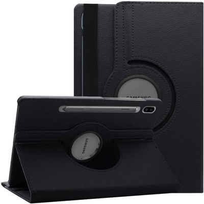 360 Rotating Leather Case Cover For Samsung Galaxy Tab S9 Ultra 14.6" (2023) Black Rosegold For Samsung Galaxy Tab S9 Ultra with integrated kickstand (Black, Samsung Galaxy Tab S9 Ultra)