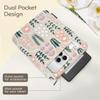Dadanism 6-7 Inch Embroidered Flower Padded Sleeve for All-New 7" Kindle Paperwhite, 7" Kindle Colorsoft, 6" Kindle, Protective Sleeve Case for 6" Kobo Clara BW/Colour E-Reader, Beige Plants view 4