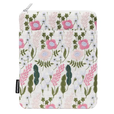 Dadanism Embroidered Daisy Padded Sleeve for All-New Kindle Paperwhite, 7" Kindle Colorsoft Signature Edition, Protective Sleeve Case for 6" K-indle/K-indle Oasis/Kobo E-Reader, Lavender