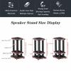 SFKLYU Desktop Speaker Stands Hollowed Floor Speaker Holder Floor Speaker Stands with Cable Management for Studio Monitor, Subwoofer, Loudspeakers,22 * 28cm,61CM view 3