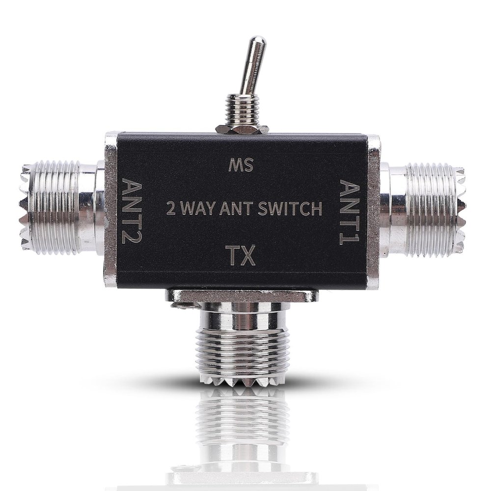 2 Way CB HAM Antennae Switch, 100W 239 Connector Antennae Switch for 1 to 30MHz HAM CB HF VHF UHF Radio