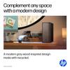 HP OmniDesk Desktop PC, AMD Ryzen 5 8500G, 8 GB RAM, 512 GB SSD, AMD Radeon 740M Graphics, Windows 11 Home, Microsoft Copilot, Gray Wood, M02-0310 (2025) view 3