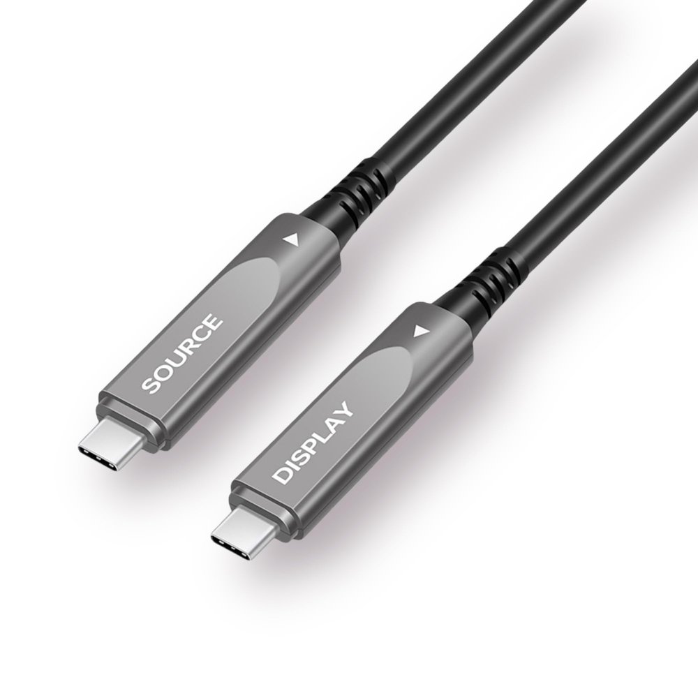 10m (32ft) Full-Function USB-C Fiber Optic Cable, 8K@60Hz & 4K@144Hz Video Output, 10Gbps High-Speed Data Transfer, 70W PD Fast Charging, Perfect for VR Headsets, Gaming, and Video Projection