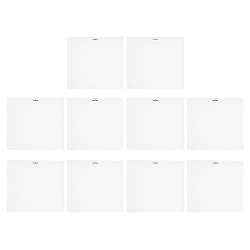 10PCS Record Jacket Cover for 12 Inch Records, White Cardboard Dust Resealable Record Sleeves