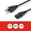 Staples TECH AC Power Cord, 6 ft, Black, Male to Male Replacement Power Cable for PCs/Monitors/Printers view 2