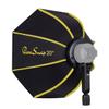 Flashpoint Zoom Li-on X PRO R2 TTL On-Camera Round Flash Speedlight For Sony (Godox V1 Pro) with Glow PS-B20K ParaSnap Octagonal Softbox (20") view 3