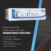 Dual Electronics MXP154SG Marine Stereo with (4) 6.5 Marine Speakers, Spashguard & Antenna | Boat Radio with Built-in Bluetooth | USB Playback with 2.1A Fast Charging | White view 2