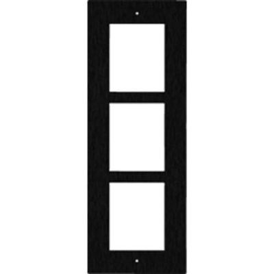 01283-001 IP Verso and LTE Verso 3-Module Frame, in Wall Flush Mount, Black