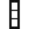 01283-001 IP Verso and LTE Verso 3-Module Frame, in Wall Flush Mount, Black view 1