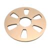 1/4 10.5 Inch Empty Takeup Reel, 6 Hole Aluminum Alloy Design, Universal Opening Machine Part, Classic 6 Hole Wind, Low Noise Replacement for Tape Deck Reels (Gold) view 1