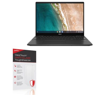 BoxWave Screen Protector Compatible With ASUS Chromebook Flip CX5 (CX5601) - ClearTouch Anti-Glare ToughShield 9H (2-Pack), Anti-Glare 9H Tough Flexible Film Screen Protector