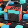 LICAEVEY Speaker, 5W Stereo Sound Modern Cute Pixels Style Portable Cordless Outdoor Compact Speakers for Home,Party,Outdoor,Beach, Birthday (Orange Red) view 1