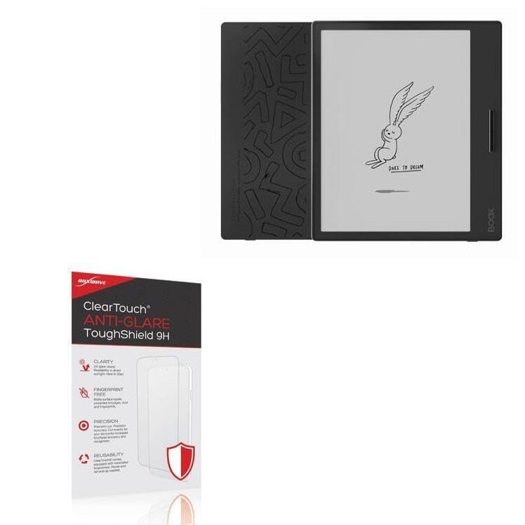 BoxWave Screen Protector Compatible With ONYX BOOX Page - ClearTouch Anti-Glare ToughShield 9H (2-Pack), Anti-Glare 9H Tough Flexible Film Screen Protector