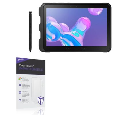 BoxWave Screen Protector Compatible With Samsung Galaxy Tab Active4 Pro - ClearTouch ImpactShield (2-Pack), Impenetrable Screen Protector Flexible Film