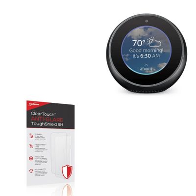 BoxWave Screen Protector Compatible With Amazon Echo Spot (1st Gen 2017) - ClearTouch Anti-Glare ToughShield 9H (2-Pack), Anti-Glare 9H Tough Flexible Film Screen Protector