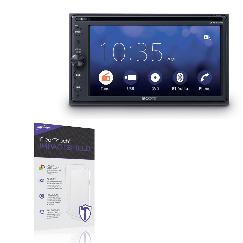 BoxWave Screen Protector Compatible with Sony XAV-AX200 - ClearTouch ImpactShield (2-Pack), Impenetrable Screen Protector Flexible Film