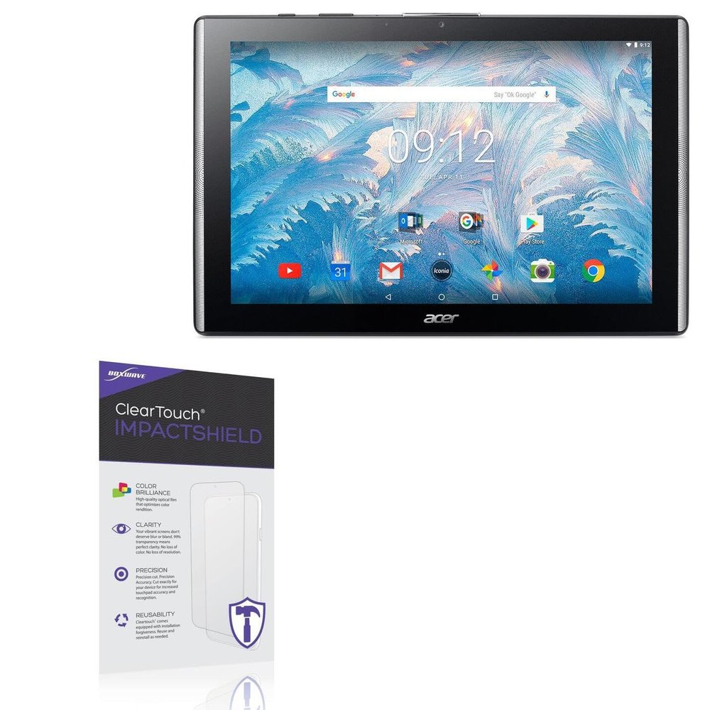 BoxWave Screen Protector Compatible with Acer Iconia Tab 10 A3-A40 - ClearTouch ImpactShield (2-Pack), Impenetrable Screen Protector Flexible Film