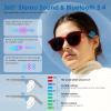 GetD AI Glasses for Men & Women, Smart Sunglasses Powered by ChatGPT with 145-Language Translation, Bluetooth 5.4, 11H Music/9H Call, UV400 & Polarized Lenses for Travel & Daily Use, Red Frame view 3