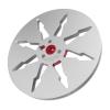 7 x 1/4 Empty Take Up Reel to Reel Small Hub, Aluminum Alloy Empty Tape Reel, 7 inch 8 Holes 1/4 Opening Empty Reel, Open Take Up Reel to Reel Hub for Reel Tape Drive (Silver) view 1